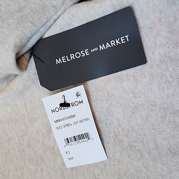 Nordstrom Melrose and Market Puff sleeve fleece cropped blouse - Picture 3 of 6